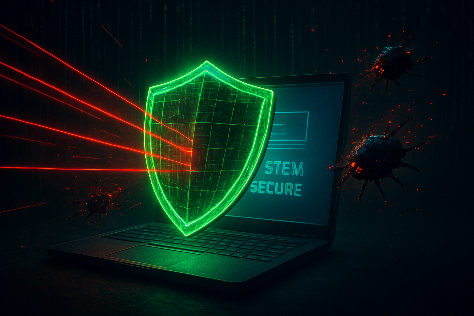 laptop protegida de virus